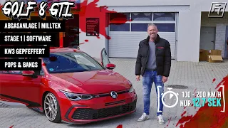 GOLF 8 GTI Tuning | Stage 1 + Pops & Bangs + Milltek Abgasanlage + KW3 Gepfeffert | FastTuning