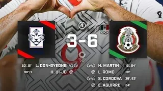 Mexico vs Korea ⚽ 6-3 ⚽ all goals & extended highlight.Quarter Final Match #Olympic2020