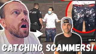 CATCHING SCAMMERS! Mark Rober Glitterbomb Trap Catches Phone Scammer (who gets arrested) REACTION!