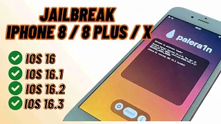 Jailbreak no iPhone 8 / 8 Plus / iPhone X iOS 16 - 16.1 - 16.2 - 16.3 | Com Palera1n no Windows