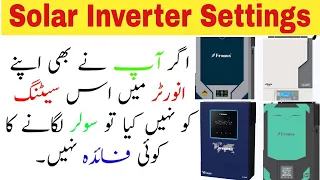 5 Kw / 6 Kw Solar Inverter Settings or Programming