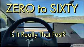 0 to 60 in a Model Y, Is It Really that Fast?