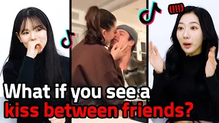 Korean Conservative Girls React to 'Kiss My Best Friend TikTok' For The First Time!