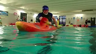 Kayak pool roll session | Chuck