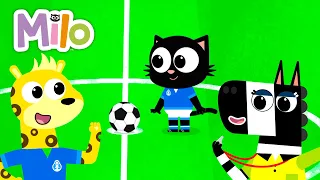 ¡Vamos a jugar al fútbol! ⚽ | Milo, el gato #dibujos #niños