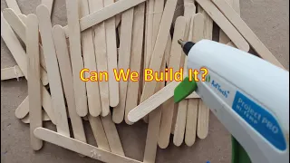 Building A Bird House Out Of Popsicle Sticks | Time Lapse