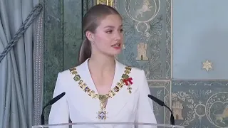 Princess Leonor of Spain receives the Order of Charles III on her 18th birthday 2023