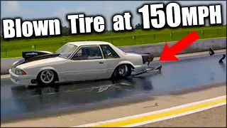 Car DESTROYED After A Tire Blows At 150MPH