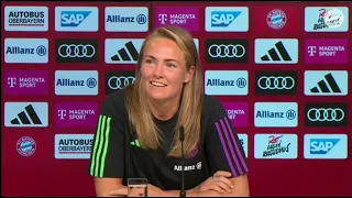 Magdalena Eriksson and Pernille Harder Press conference