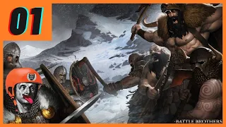 Lets Play Battle Brothers All DLC EEL ¦ Northern Raider Start ¦ 100k Crown Achievement  Run - Ep 1