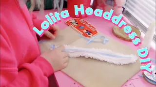 🎀 DIY Rectangle Lolita Headdress Sewing Vlog 🎀