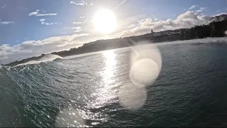 charging super fun peelers, SURFING Newquay Harbour Wall, Towan Beach POV