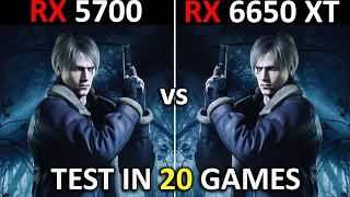 RX 5700 vs RX 6650 XT | Test in 20 Games | 1080p | The Ultimate Comparison! 🔥 | 2024