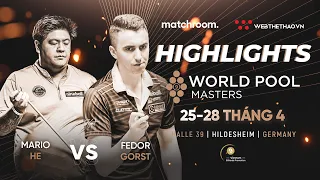 HIGHLIGHTS | MARIO HE VS FEDOR GORST | VÒNG 16 | GIẢI BILLIARDS WORLD POOL MASTERS 2024