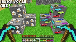 What kind OF SECRET ORE IS BEST TO MINE HOUSE ORE VS CAR ORE in Minecraft ? NEW RAREST ORE !
