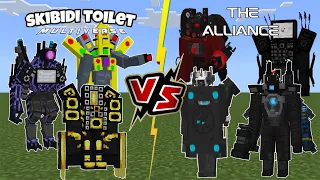 Skibidi Toilet Multiverse Titans VS The Alliance [Minecraft PE] Tri Tritan, Titan Traffic Light