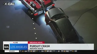 Pursuit ends in crash in Redondo Beach