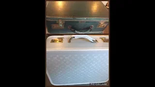 Diy painted 🎨customized old vintage suitcase 💼 designer makeover