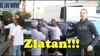 Zlatan Ibrahimović kisses Paparazzi then SELFIES with FANS!!!