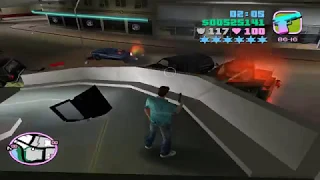 Gta Vice City - 6 niveles de busqueda, escapando de la policia y del ejercito