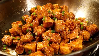 Honey garlic tofu