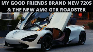 ONE OF THE 1ST MERCEDES AMG GTR ROADSTERS ON YOUTUBE, MY FRIEND TAKES DELIVERY OF A NEW MCLAREN 720S