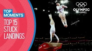 Best Stuck Landings in Women's Artistic Gymnastics at the Olympics | Top Moments