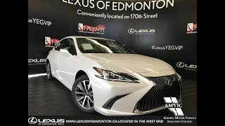 White 2019 Lexus ES 350 Premium Package Review - Downtown Edmonton