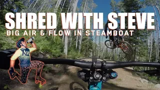 BIG AIR & BIG FLOW IN STEAMBOAT - Shred with Steve, Flying Diamond Trail