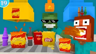 Monster School: WORK AT SNACKS PLACE! - Minecraft Animation