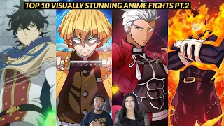 TOP 10 BEST VISUALLY STUNNING ANIME FIGHTS PT 2🔥