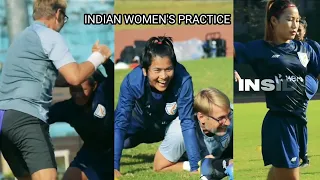 Indian women's football⚽ inside practice time🔥hard work india National women's football players