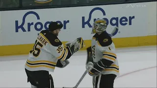 Linus Ullmark And Jeremy Swayman Continue Goalie Celly Ritual