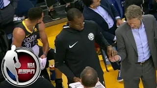 Steve Kerr lets Andre Iguodala run the Warriors' huddle during timeout vs. Suns | ESPN