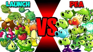 Team LAUNCH vs PEA - Who Will Win? - PvZ 2 Team Plant Vs Team Plant