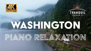 Washington State 4k - Two Hours Relaxing Piano Perfect for Study, Meditation, Sleep, or Chilling