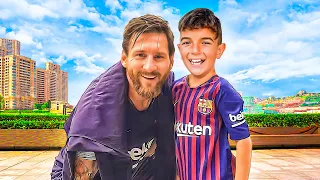 SORPRENDO al NIÑO MESSI con su ÍDOLO en PERSONA...