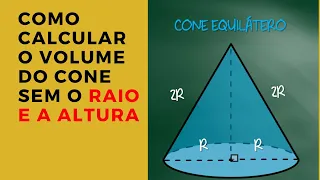 Como calcular o VOLUME DO CONE SEM O RAIO E A ALTURA