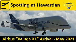 Beluga XL landing at Hawarden Airport - F-GLXH - XL #2 - HD - May 2021