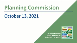 Fairfield Planning Commission Meeting - October 13th, 2021