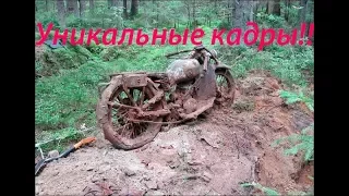 Found a wartime motorcycle in the forest! Unreal finding!
