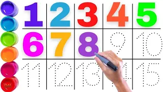 Learn to trace counting, one two three numbers, 123 kids, counting 123, Join the Dots, english 123