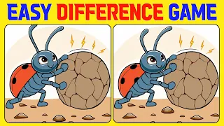 【Spot & Find the 3 Differences : EASYl】 Can You Spot the Differences? Try Our Beginner's Game!