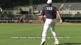 Outfielder Brayden Bergman Plano East High School Class of 2024