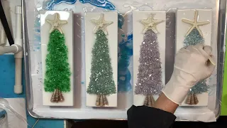 ProGlas 1000 Tabletop Epoxy Resin- Crushed Glass Christmas Trees by WaterSong Creek Creations