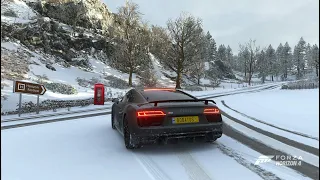 Forza Horizon 4 - Audi R8 - Quattro V10Plus - Snow Driving - free roam