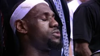 LeBron's 'meditation' during the timeout