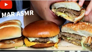 ASMR Eating Sounds |  McDonald's Burgers !! (Chewy Eating Sound) | MAR ASMR