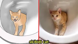 😂Cat Memes: Trrr Skibidi Dop Dop Yes Yes — TikTok Cat Drawing Meme😹🤣 Funniest Cats and Dogs 😂