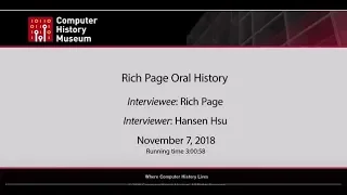 Oral History of Rich Page